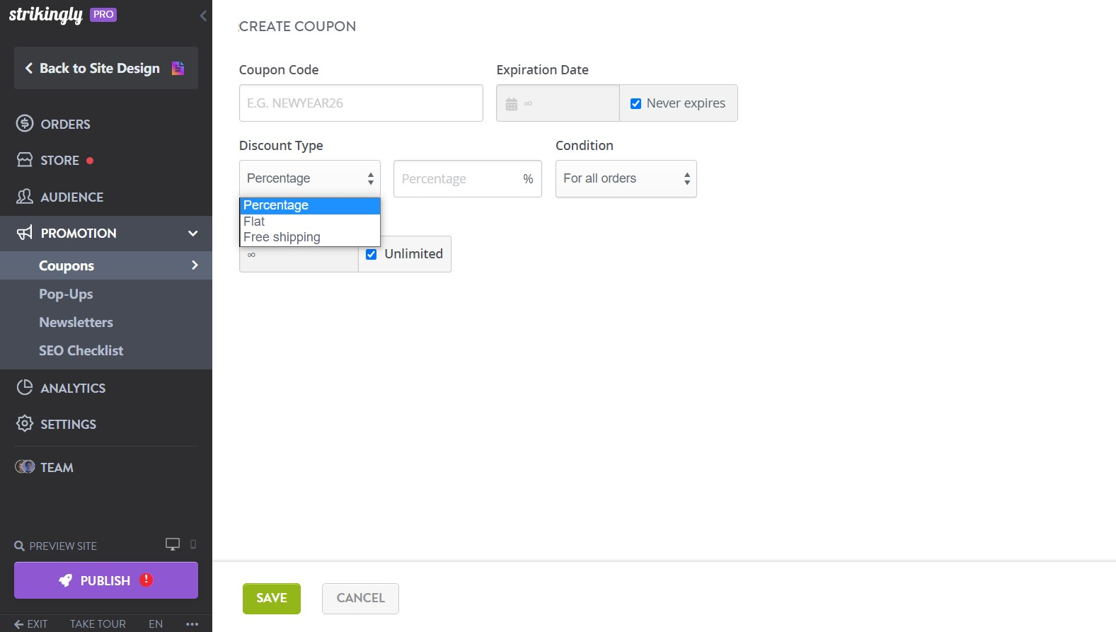 Coupon Conditions Coupon Conditions